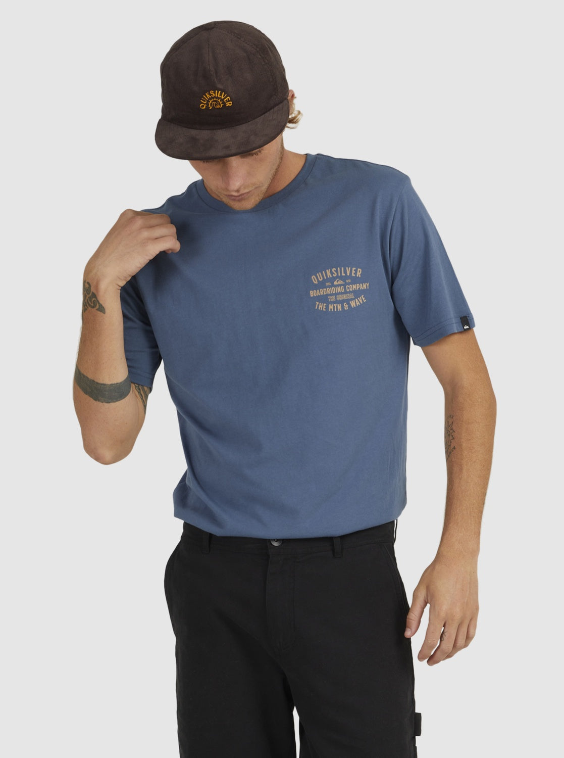 QUIKSILVER QS SURF LOCKUP TEE - BEARING SEA