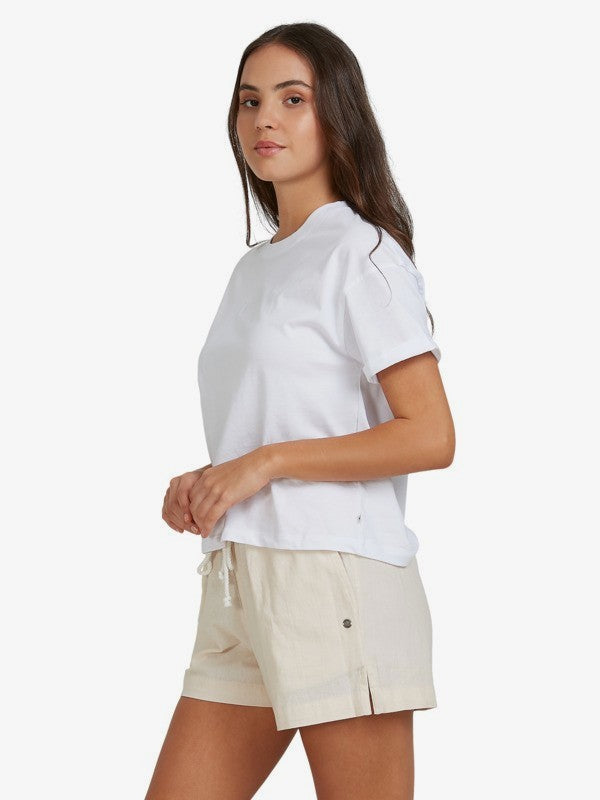 ROXY SURFING IN SUNSHINE WOMENS TEE - BRIGHT WHITE - SALE ($45.99 TO $30.00)