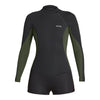 XCEL WOMENS AXIS 2/2 L/S SPRING SUIT - BLACK / FOREST GREEN