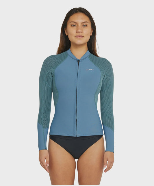 HYPERFREAK WOMENS F/Z LS CREW 2MM/1.5MM  - Dusty Blue