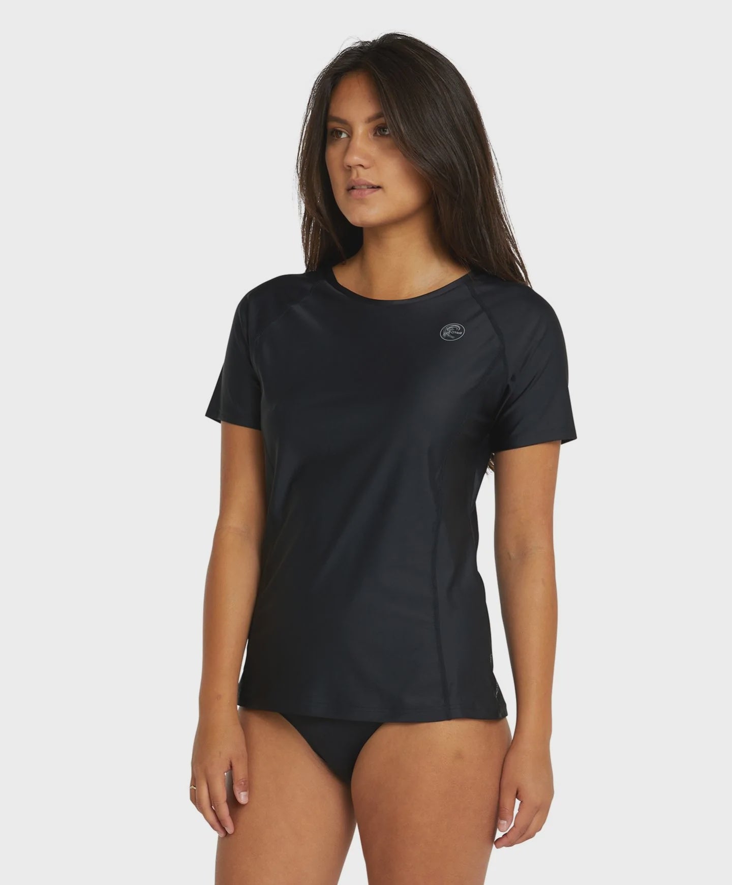 ONEILL SALINA SS SURF TEE RASHIE - BLACK