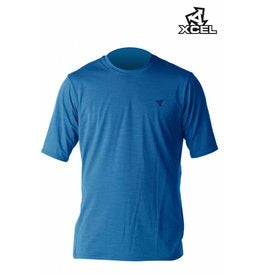 XCEL YOUTH VENTEX HEATHERED S/S UV SHIRT - CASCADE BLUE