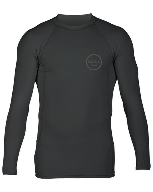 XCEL HUNTINGTON MENS S/S UV RASH TOP - BLACK